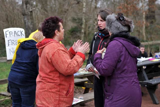 Anti-fracking demo at Sherwood Forest