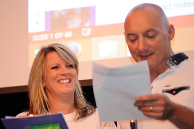 Corah's parents, Lisa and Carl, thank all their supporters at last year's RaiseTheRoof4Corah concert.