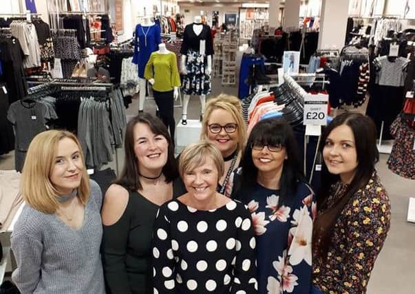 Mandy Hague, second from right, is pictured with some of her team at the refurbished Dorothy Perkins shop in Mansfield town centre.