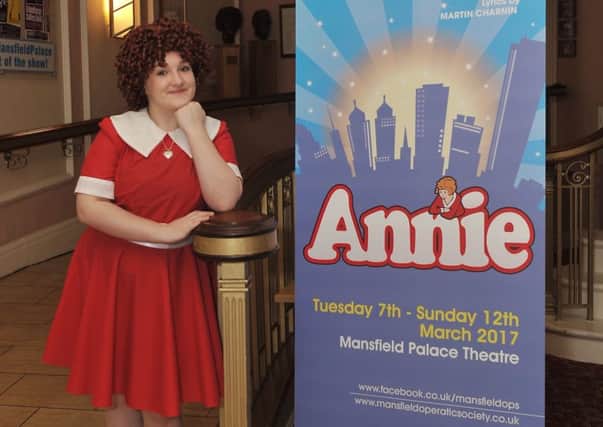 Ella Wragg, 13 is playing the part of Annie, in Mansfield Operatic Society's upcoming production