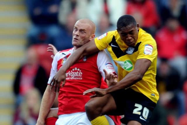Britt Assombalonga, pictured here for Southend United in 2012, has had a "poor attitude" says Forest blogger Steve Corry