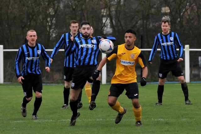 Selston FC v Holbrook St Michaels, pictured is Sean Gregory