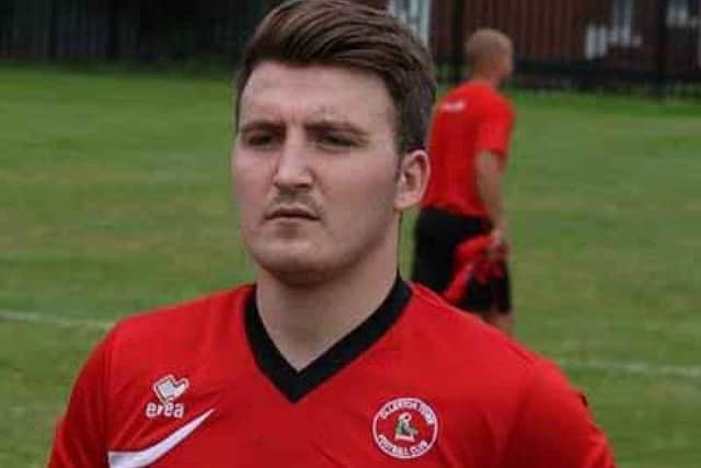 Sam Dockwray, who scored an injury-time winner for Ollerton Town.