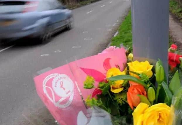 Floral tributes at the scene where 14-year-old Connor Revill died.