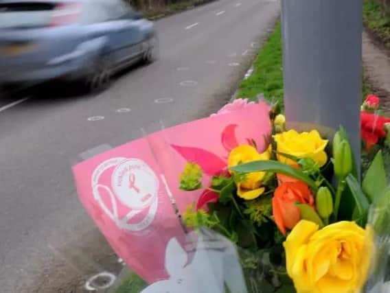 Floral tributes at the scene where 14-year-old Connor Revill died.