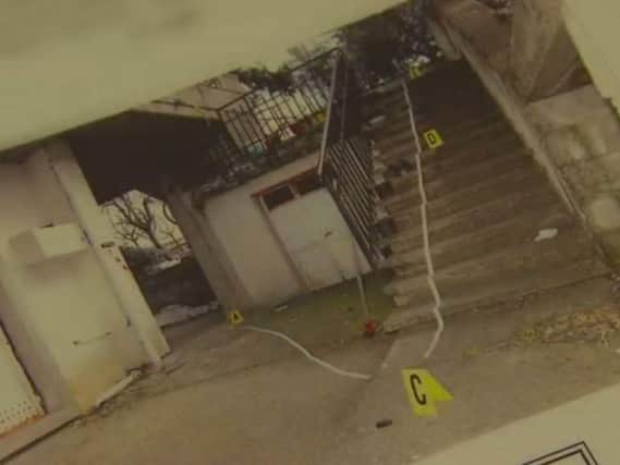 Crime scene photo from the report by Italian authorities. (Source: BBC)