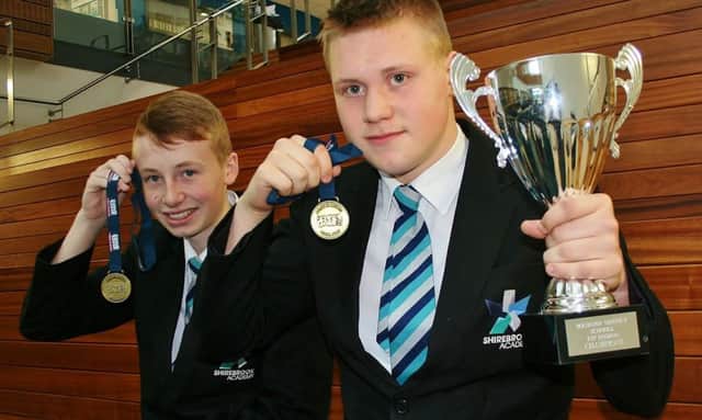 Shirebrook students Cody Gascoyne (left) and Keegan Guy (right) were part of the schools triumphant county rowing team