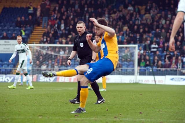 Mansfield Town v Plymouth Argyle.
Ben Whiteman.