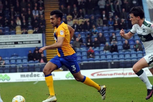 Mansfield Town v Plymouth Argyle.
Mal Benning