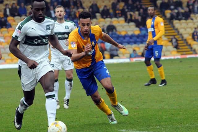 Mansfield Town v Plymouth Argyle.Rhys Bennett