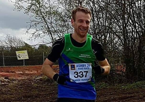 Mansfield Harrier Martin Fickling tuning up for a tilt at the London Marathon nest month.