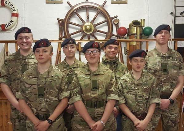 Some of the current members of Mansfields Royal Marines Cadets organisation.
