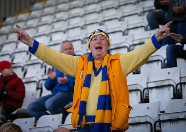 Mansfield Town's fans at Morecambe FC  - Photo by Chris Holloway