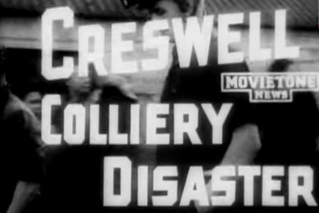 Old news reel footage from the Cresswell pit disaster in 1950.