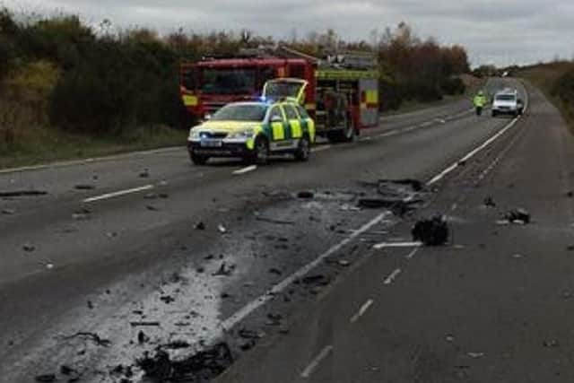 The collision occurred on the Marr Route / Sherwood Way in November. (Image: NFRS)