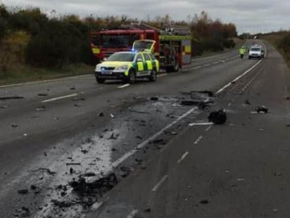 The collision occurred on the Marr Route / Sherwood Way in November. (Image: NFRS)
