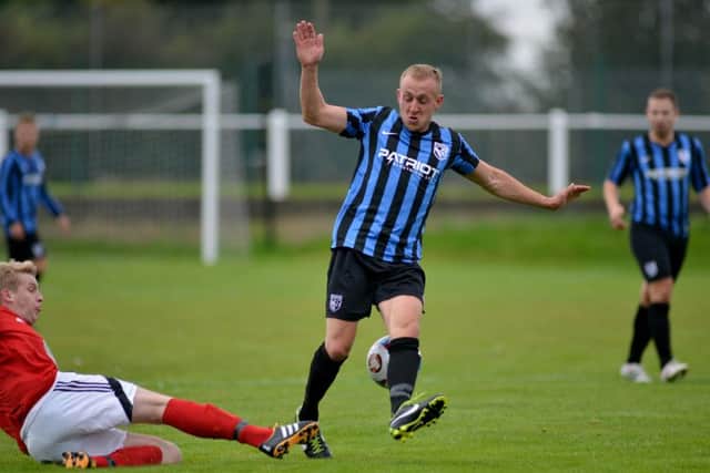 Selston FC v Southwell City, pictured is Dominic Airey