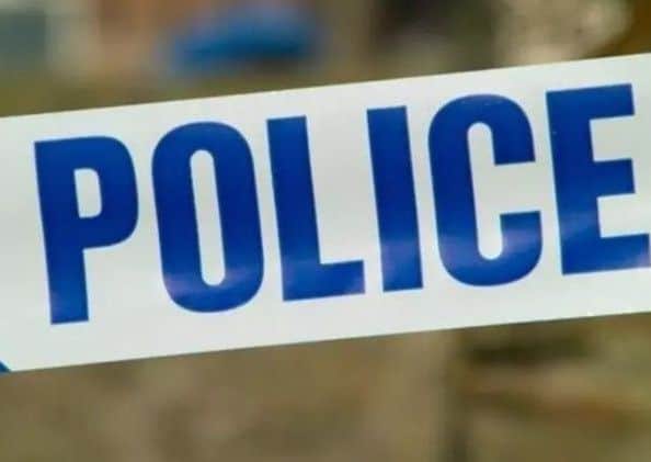Police cordon stock shot.