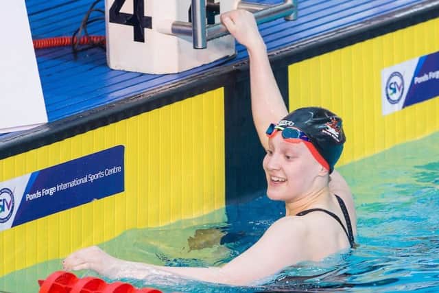 Kirkby swimmer Lily Boseley is all smiles after winning a gold medal and two silvers at the British Swimming Championships.