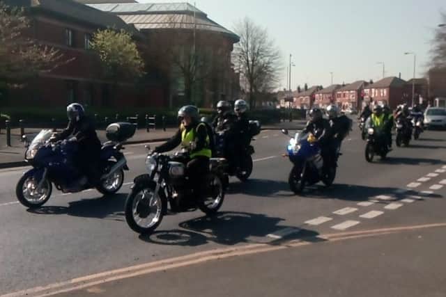 Bikers travelled from Nottingham to Mansfield