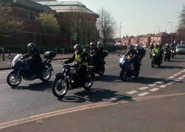 Bikers travelled from Nottingham to Mansfield