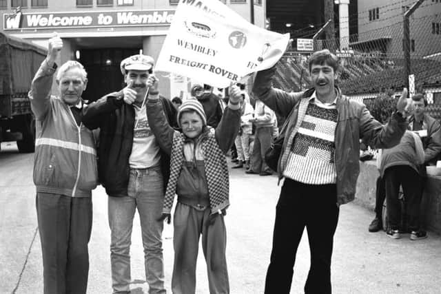 1987 Stags Freight Rover Final at Wembley Stadium against Bristol City. Stags won after penalties.