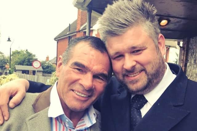 Paddy Doherty with funeral director Paul Brown