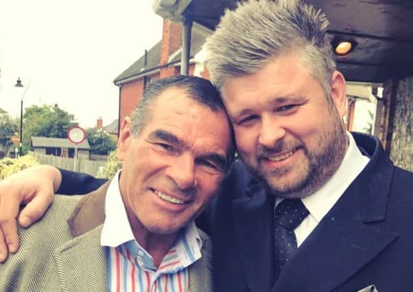 Paddy Doherty with funeral director Paul Brown