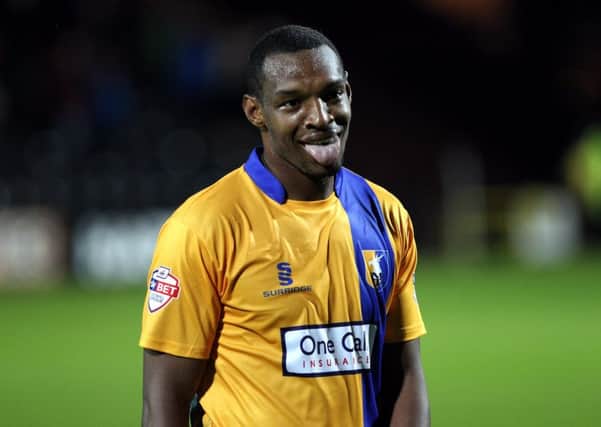 Notts County v Mansfield Town
English League Football - Sky Bet League Two
Meadow Lane Stadium, Nottingham, England.
14th August 2015

Mansfield Town's former Notts defender Krystian Pearce is all smiles as he leaves the pitch after the 2-0 win on his first return to Meadow Lane.

Picture by Dan Westwell