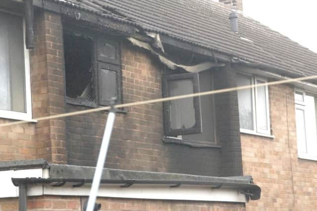The damage caused by the fire on Big Barn Lane