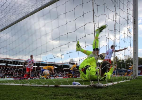 Mansfield Town's goal - Photo by Chris Holloway