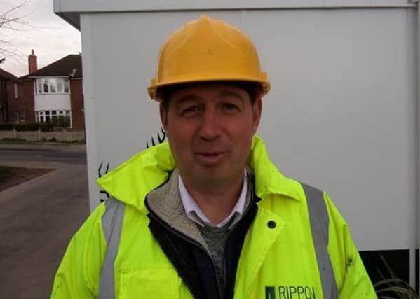 Site manager Neil Vickers, who is hoping to win a prestigious award.