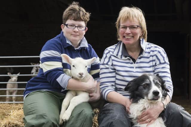 Shared Lives carer Jean Bere, right, on her farm with Terri-ann Davies. Picture: Tracey Whitefoot.