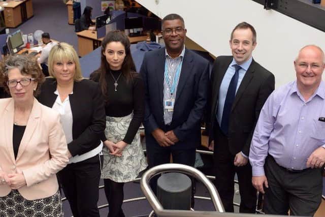 Zena Wardle (second from left), of headline sponsor Polypipe, with some of her fellow judges.