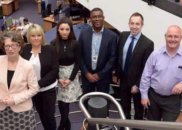 Zena Wardle (second from left), of headline sponsor Polypipe, with some of her fellow judges.
