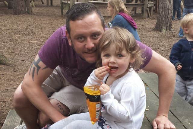 Shaun Tindall and his daughter, Ruby.