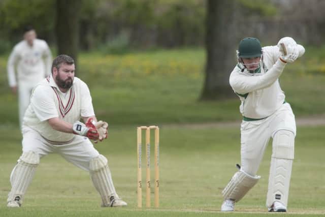 Anston CC v Glapwell Colliery CC
Luke Smith bats under the watchful eye of Mark King
Picture: Sarah Washbourn / www.yellowbellyphotos.com