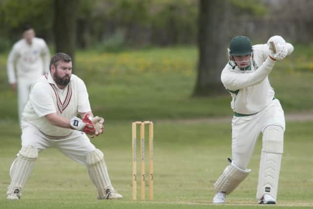 Anston CC v Glapwell Colliery CC
Luke Smith bats under the watchful eye of Mark King
Picture: Sarah Washbourn / www.yellowbellyphotos.com
