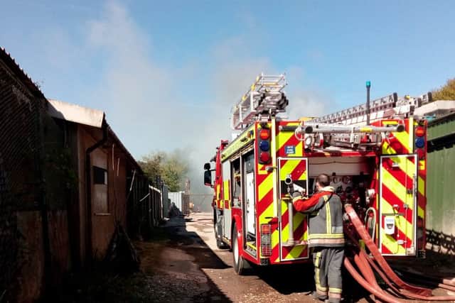 Firefighters tackle a fire off Sheebridge Lane Mansfield.