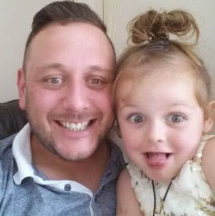 Shaun Tindall and his daughter, Ruby.