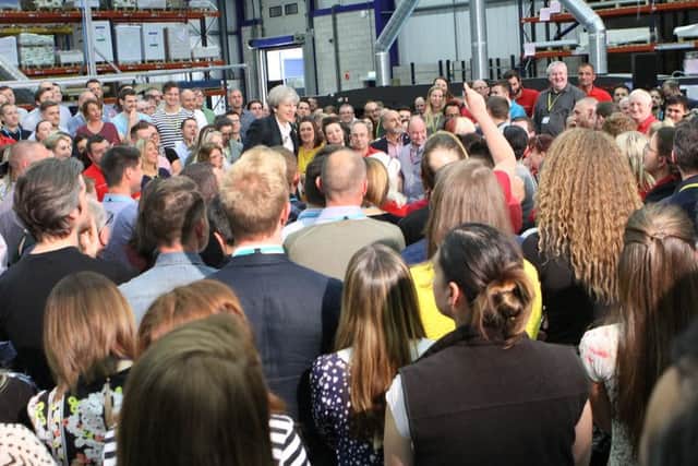 Theresa May at Linney, Mansfield