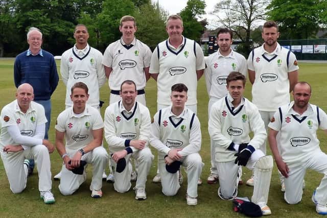 Chesterfield line up before their latest Derbyshire County League match against Marehay.