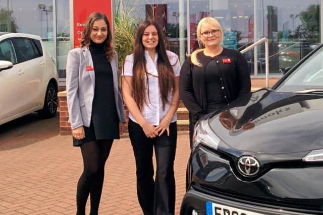 The three new recruits taken on by Ron Brooks Mansfield, Nikita Lane, India McFadyen and Alex Pearson.