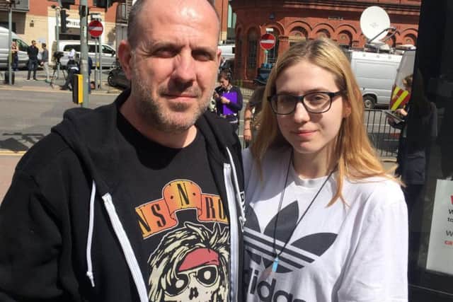 Nick Haywood and daughter, Caitlin, in Manchester