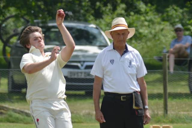 Clumber Park CC v Worksop CC, pictured is Worksop bowler Tim Smith Jr
