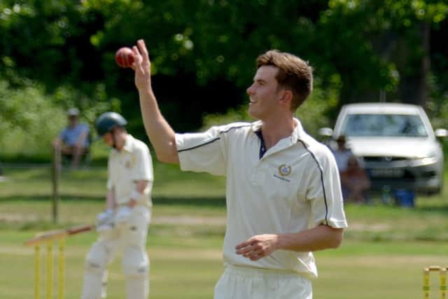 Clumber Park CC v Worksop CC, pictured is Worksop bowler Steve Baker