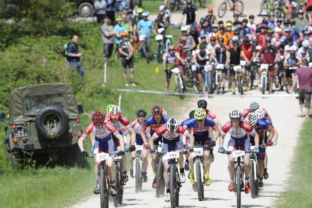 And they're off!....the first batch of cyclists get under way at Sherwood Pines. (PHOTO BY: Mark Fear).
