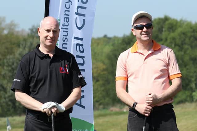 Clumber Consultancy boss Darren Toms (right) with Ben Rossi, of Skillforce, at the golf day.