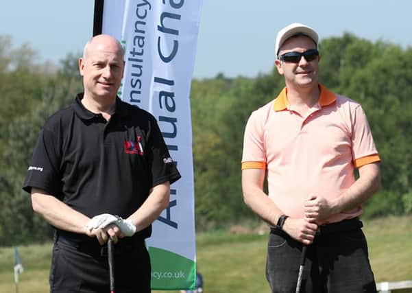 Clumber Consultancy boss Darren Toms (right) with Ben Rossi, of Skillforce, at the golf day.