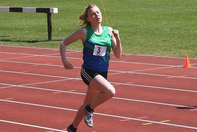 Katie Kemp, who broke Mansfield Harriers U15 girls hammer record on a day to remember.